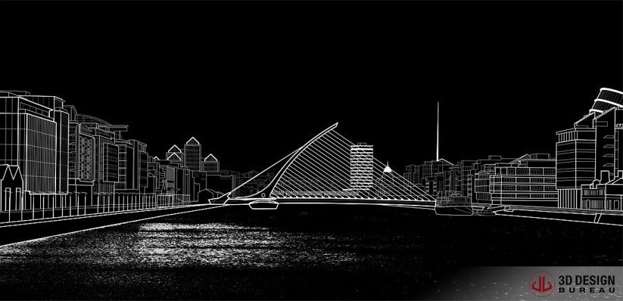 3d Line Drawings : D design bureau line drawings portfolio
